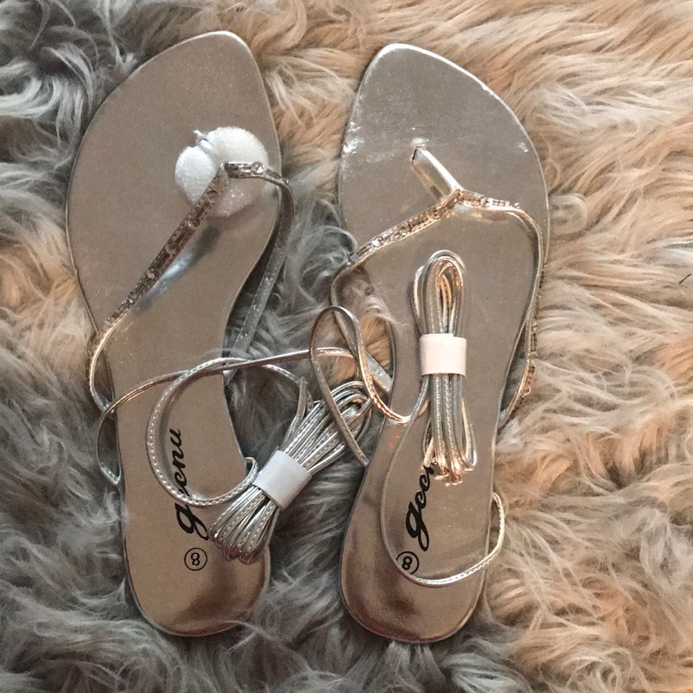 Lace Up Sandals Size 8